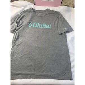 Olukai Shirt Unisex Large ,GRAY ,short Sleeve.good Condition.summer Spring 419-1
